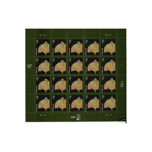 TIFFANY STAMP Lamp Pane 100 x 1 One .01 Cent US Unted States Postage stamps