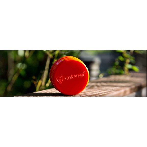 AidKeeper Hearing Device Protection Case - Crush & Water Resistant Hard Case for Storage and Protection of Hearing Aids, Spare Batteries, and Other Hearing Devices (Orange)