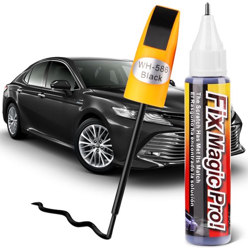 Touch Up Paint for Cars (Black), Two-in-One Car Paint Scratch Repair, Automotive Touch Up Paint Pen with Instruction Manual, Quick and Easy Solution to Repair Car Paint Scratches