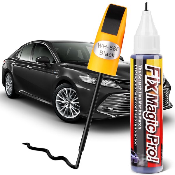 Touch Up Paint for Cars (Black), Two-in-One Car Paint Scratch Repair, Automotive Touch Up Paint Pen with Instruction Manual, Quick and Easy Solution to Repair Car Paint Scratches