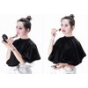 Women Makeup Apron Hair Salon Cape Barber Bib Hair Cutting Apron or Makeup Artist Special Makeup Comb-out Cape(Black)