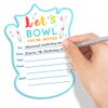Yangmics Direct 30 Bowling Birthday Party Invitations with Envelopes-Double Sided -Shaped Fill-in Invitations