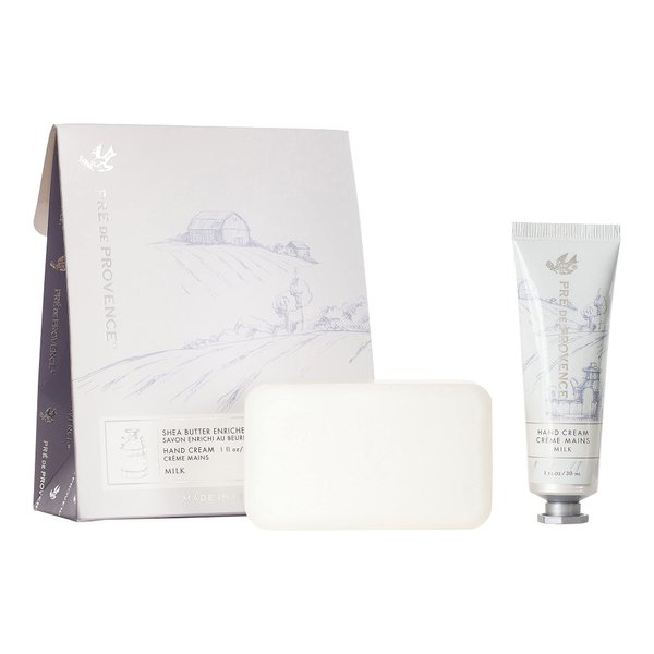 Pre de Provence Gift Set Collection 150 Gram Soap Bar & 1 fl oz Hand Cream, Milk