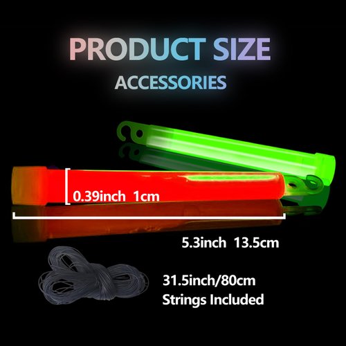 Naivees 24 Pack Glow Sticks Bulk Party Supplies