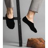 ADFOLF 6 Pack Mens No Show Socks Casual Low Cut Thin Loafers Non Slip Boat Liners (Black+Grey, 9-13)
