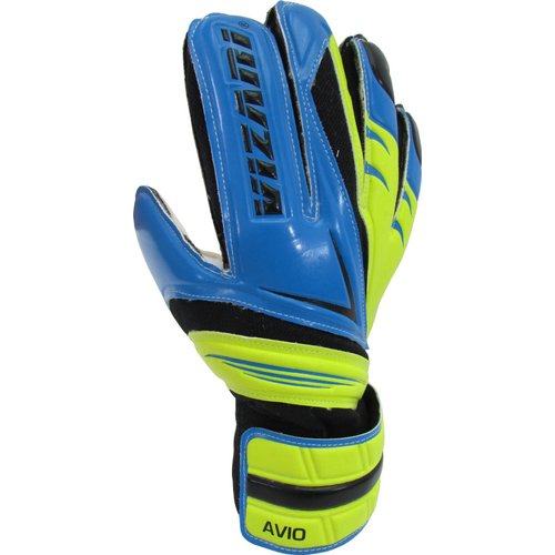 Vizari Avio F.P. Soccer Goalkeeper Gloves - Superior Grip, All Skill Levels - Non-Slip Receiver Gloves | for Kids and Adults (Blue/Green, Size 5)