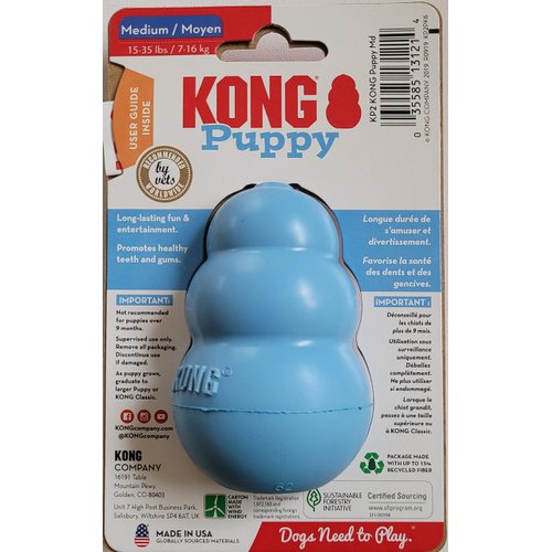 KONG Puppy KONG Dog Toy, Medium, Assorted Colors