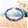 BIUDECO 2pcs Lavender Floral Wreath Lavender Flower Hawaiian Flower Lavender Headband Bridal Headpieces for Wedding Wreath Flower Headpiece Lavender for Women Fairy Hair Blue Flower Bride