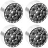 4Pack HIRCQOO 1.0" SCX24 Beadlock Wheels Rim 7mm Hex Wheel Rims Compatible with Axial 1/24 AXI90081 AXI00002V2 C10 Gladiator RC Micro Beadlock Wheels Crawler Car (Black)