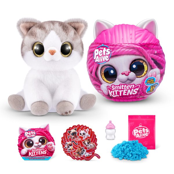 Pets Alive Smitten Kittens Surprise (Scottishfold Alli) by ZURU Nurture Play Soft Toy Unboxing Adopt Interactive 10 Sounds