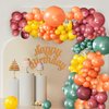 INFLORAL Burnt Orange Balloon Arch Kit with Yellow Orange Red and Green Latex Balloons for Birthday Baby Shower Wedding New Year Fall Autumn Party and Themed Party Decoration