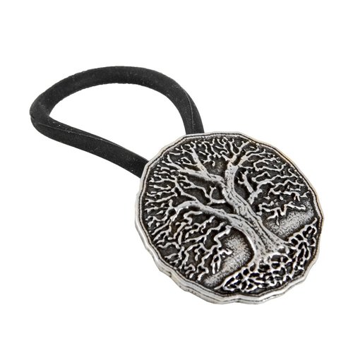 Ponytail Holder, Hair Accessory, Women's Hair Tie, Tree of Life, Handcrafted in the USA by Oberon Design