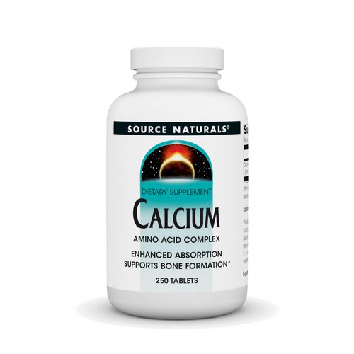 Source Naturals Calcium, Amino Acid Complex- Enhanced Absorption & Supports Bone Formation* - 250 Tablets