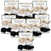 Banugo 24Pcs Bridesmaid Gifts, Satin Bridesmaid Scrunchies, Bachelorette Party Favors, Satin Hair Ties for Women, Bridesmaid Proposal Gift (Beige, Black, White)