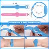 Waterproof Air Tag Bracelet for Kids(2 Pack), Soft Silicone Air Tag Hidden Wristband Kids, Lightweight GPS Tracker Compatible with Apple AirTag (Grow in Dark Blue & Pink)