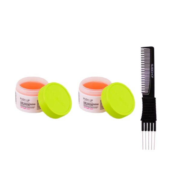 yper Affinage Push Up Shiny Hair Wax (2.54 oz) with Teasing Comb Pack 2