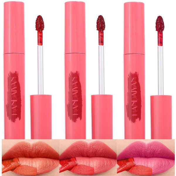 BAISEN DIARY Peel Off Lip Liner Tattoo Stain - Peel & Reveal Rich Ravishing Color Peel Off Mask Lip Gloss - Transfer-proof, Smudge-Proof, Matte Finish (3Pcs #1#2#3, 3 Count (Pack of 1))