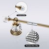 BATHSIR Crystal Toilet Paper Holder, Gold Toilet Roll Holder Modern Bathroom Accessories Zinc Alloy Tissue Hanger Wall Mounted