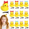 Croknit 12 Pcs Bowknot Yellow Duck Hairpin Set Summer Duck Hair Clips for Adults and Children Kawaii Cartoon Duck Hair Accessories for School Home Party Props