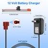 BXIZXD 12 Volt Battery Charger for Ride On Toys and Wire Harness Connector, 12V Kids Ride On Car Charger, 12V Electric Car Riding Toy Battery Power Adapter Square Plug