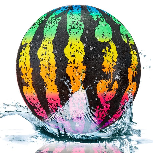 Swimming Pool Gaming Ball 9 Inch Underwater Pool Toy Ball with Hose Adapter, for Under Water Passing, Dribbling, Diving, Pool Game for Teen Adult(Gradient Style)