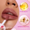DAGEDA Lip Plumper Gloss,Glossy Liquid Lipstick with Ginger Extract,Highly Pigmented Plumping Lip Gloss,Fuller Looking Lips,Moisturizing Lip Gloss for Women,0.28oz(Neutral)