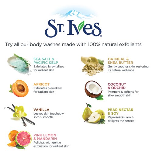 St. Ives Purifying Body Wash, Sea Salt and Kelp, 13.5 Fl Oz (Pack of 1)