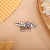 BERYUAN AB Color Crystal Hair Comb Slide for Brides Wedding Handmade Hair Accessories for Women Girls