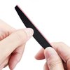 LNAUJS 3 Pack 100/180 Grit Nail Files, Reusable Black Half Crescent Shape Nail Buffer Tools