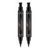 TUKEFEV Eyeliner Stamp 2 Pack Eyeline Black Pencil Eye Liner Impermeable Waterproof Smudge Proof Eyeliner Liquid for Women