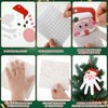 Glimin 24 Sets Christmas Santa Craft Kit DIY Christmas Crafts Make Your Own Handprint Santa Ornaments for Kids Xmas Decoration Fun Home Activities