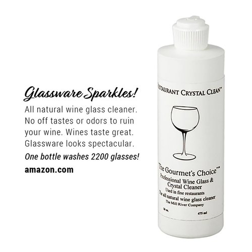 Restaurant Crystal Clean: Professional Wine Glass Cleaner and Crystal Cleaning Liquid -16 oz.