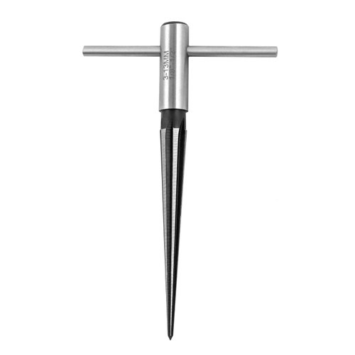 QWORK 1/8" - 1/2" Tapered Straight Flute Handle Reamer T Handle Tapered Reamer Tool for Wood Plastic