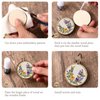Mini Embroidery Hoop Wooden Mini Crossing Stitch Hoop Mini Ring Embroidery Circle for DIY Pendant Crafts, Round, Oval Vertical, Oval Horizontal (16 Sets)