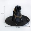 Balck Witch Hat Gothic Rose Tassel Decor Hair Clip Hair Accessories for Halloween Party