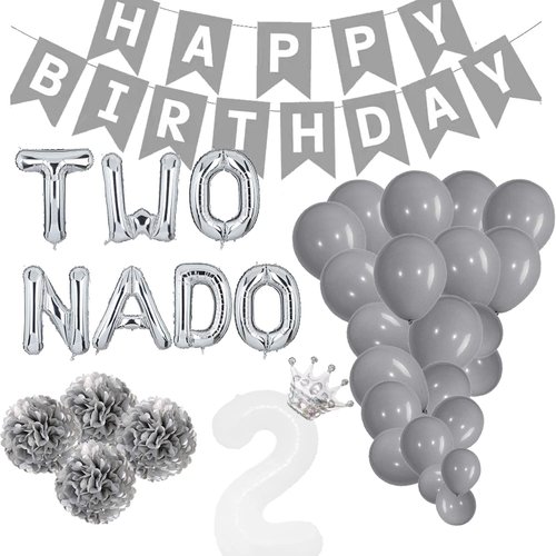 Twonado Birthday Decorations, Twonado Birthday Party Ideas, Tornado Themed Birthday Decorations, 2nd Second Two Nado 2nado 2 Nado Tornado Theme 2 Two Year Old Party Supplies Balloons Banner Girls Boys