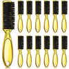 12 Pieces Blade Clipper Cleaning Brush Scrub Brush Barber Blade Cleaning Clipper Nylon Brush Tool (Gold)