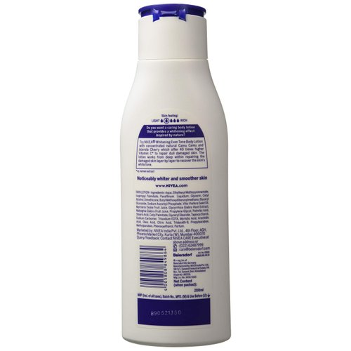 Nivea Whitening Even Tone Body Lotion, 200ml