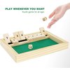 Win SPORTS Wooden Shut The Box Game - Dice Game 2 Player,Board Game,Classics Tabletop Version,Popular Pub Game,Math,Travel for Kids #9