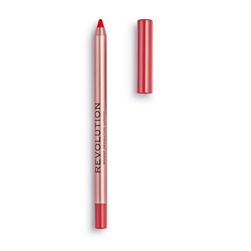 Makeup Revolution Satin Kiss Lip Liner, Long-wearing Lip Liner Pencil, Vegan & Cruelty-Free, Ruby
