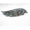 Generic Blue and silver flower leaf crystal hair barrette clip bridal barrette (Primary color: Gray), 1 Count (Pack of 1)