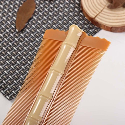 Green Double-Sided Comb Anti-Static Fine-Tooth Pin Hair Comb With Handle Super Dense Tooth Drain Dandruff Hair Comb Hair Styling Tool Accessories