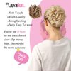 Juvabun Claw Clip Messy bun - Dark Blonde Claw Clip Messy Bun Hair Piece Wavy Curly Hair Bun Clip in Claw Chignon Everyday Wear Synthetic Hair Bun Scrunchie Dark Blonde