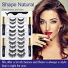 Magnetic Eyelashes with Eyeliner Kit, Magnetic Lashes Kit with Applicator, Most Natural Looking,Strongest Waterproof, Reusable Magnet False Lashes Easy to Use.(10 Pairs & 4 Liner)