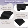Full Shine Weft Hair Extensions Black Straight Hair Sew In Extensions Soft Real Hair For Women Color Jet Black Human Hair Bundles Weft Human Hair Extensions Silky Hair Jet Black 16 Inch 105G