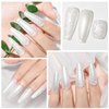 SUPWEE Pearl Shell Gel Polish Nail Mermaid Gel Nail Polish White Pearlescent Gel Nail Polish Shell Thread Glitter Gel Polish 10ML Shimmer Mermaid Soak Off UV LED Gel
