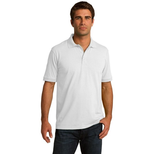 Clothe Co. Men's Big and Tall Polo Shirt, Men's Tall Polo Short Sleeve Performance Cotton Blend,White, 3XLT