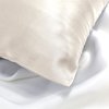 Spasilk Pure Silk Pillowcase, Charmeuse Silk Pillowcase, Hypoallergenic Pillowcase, Queen Sized, Ivory