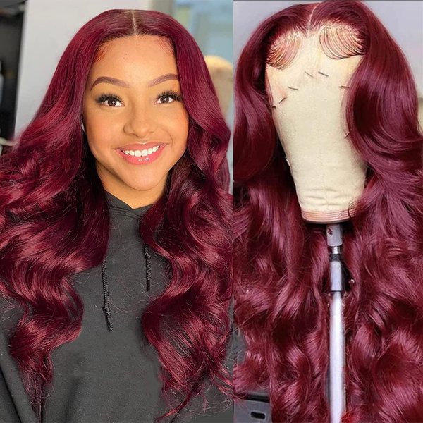 Deep Wave 5x5 HD Lace Closure Wig Human Hair 180% Density For Black Women,West Kiss Brazilian Virgin Hair 5x5 Transparent Lace Front Wigs Pre Plucked With Baby Hair Natural Color 16 Inch