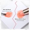 Makartt Silicone Nail Brush, 2PCS Reusable Silicone Nail Chrome Applicator, Pink Nail Art Brushes Silicone Lip Brush For Pat Ombre Gel Nail, Chrome Nail, French Nail, Lipstick, Concealer, Eyeshadow